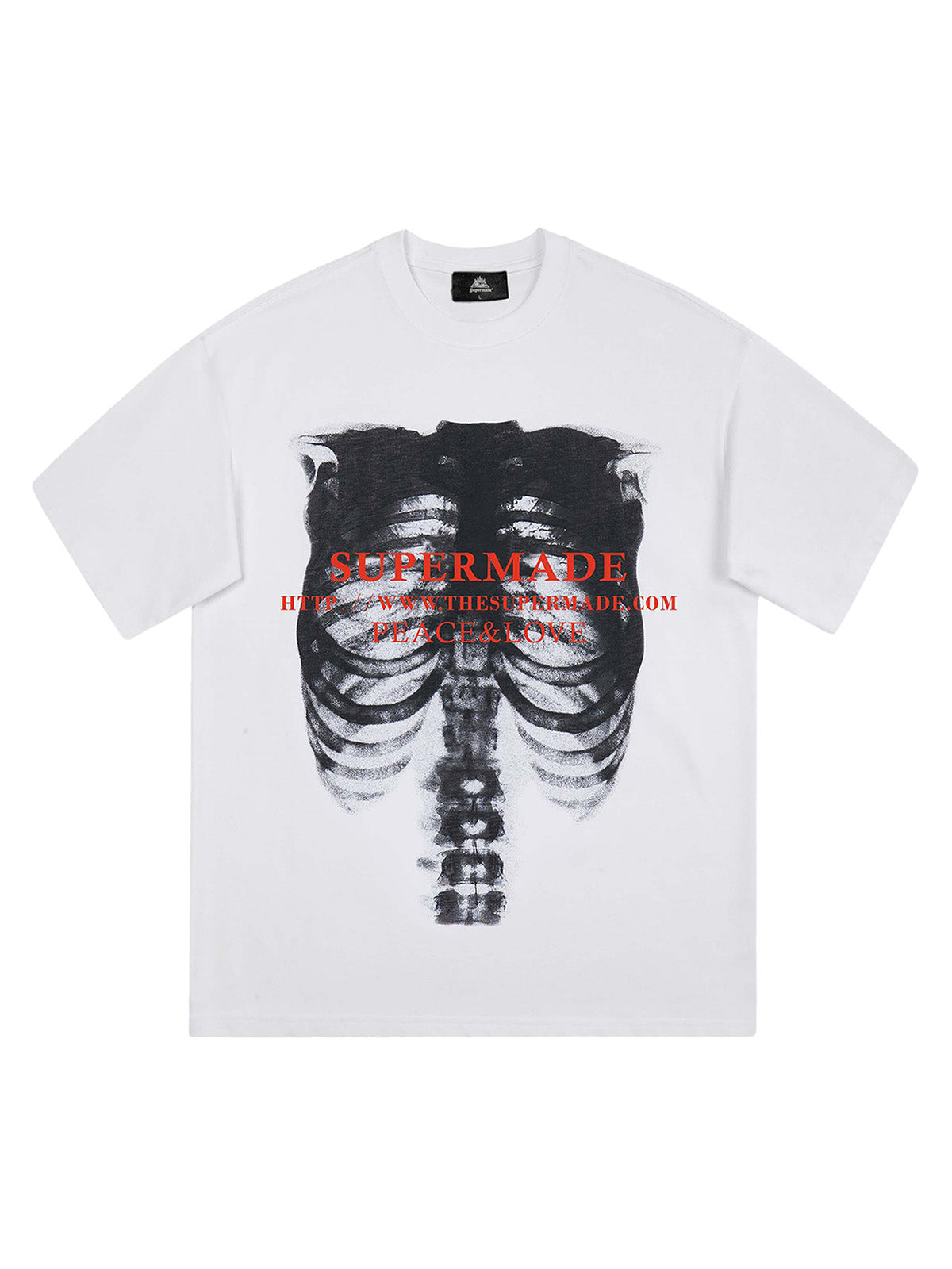 Thesupermade Skull Image Street Hip-Hop T-shirt - 2131