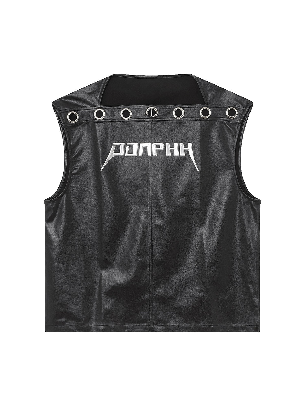 Thesupermade Studded Embroidered Street Rap Sleeveless Vest