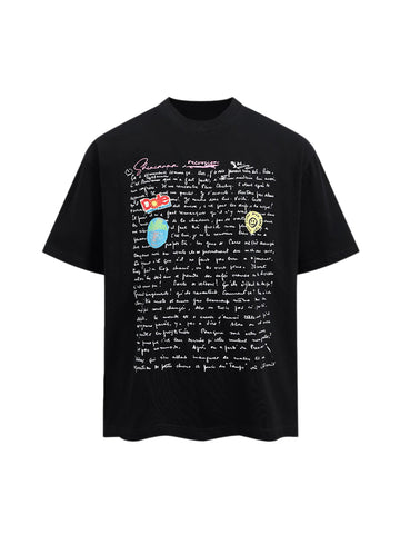 Original Letter Print Design T-shirt