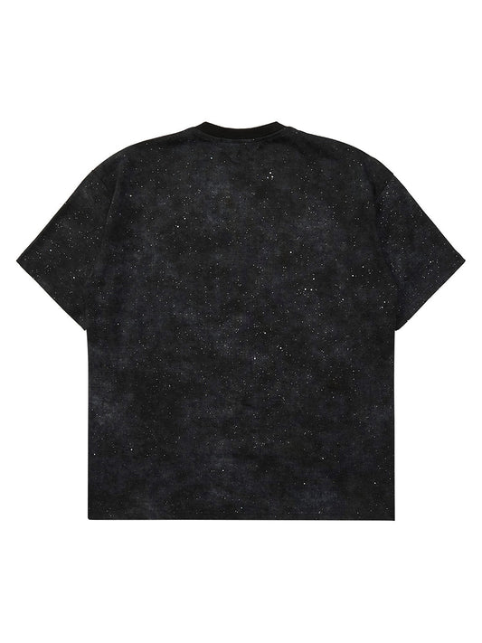 Thesupermade Hot Diamond Starry Sky LOGO Font Design Street Rap T-Shirt