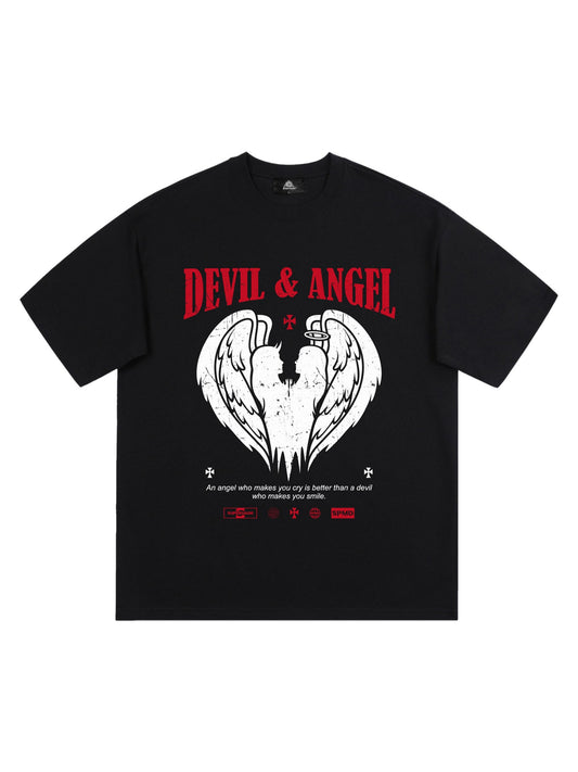 Thesupermade Devil & Angel Print T-shirt