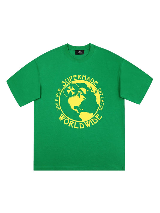 Thesupermade Globe Print T-shirt