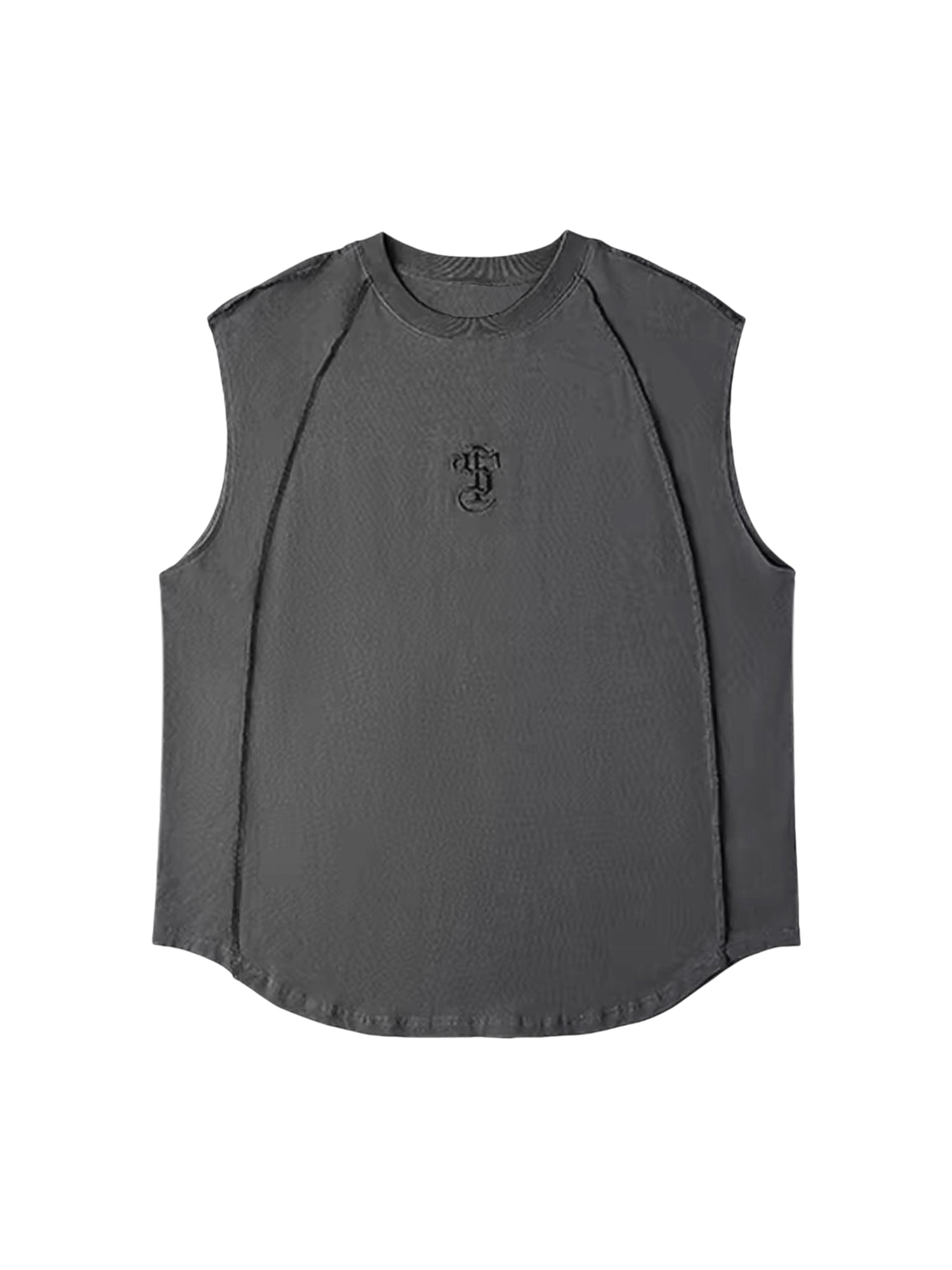 Street Trend Hip-Hop Hemmed Patchwork Vest