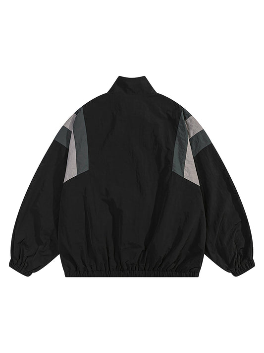 Patchwork Contrasting Windbreaker Jacket