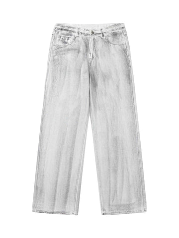 Hip Hop Aged Straight Leg Jeans - 1932