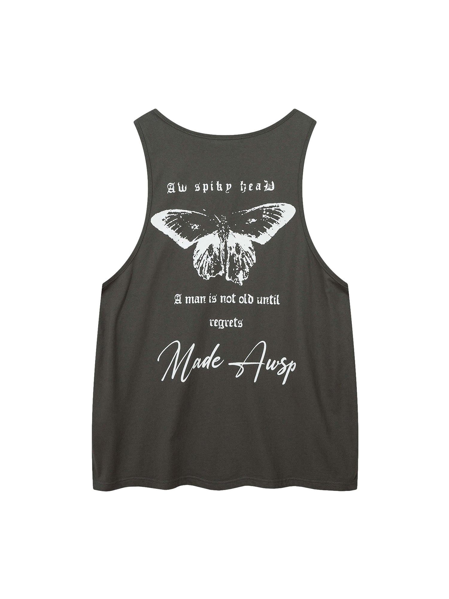 Retro Butterfly Goth Letter Print Vest Tank Top