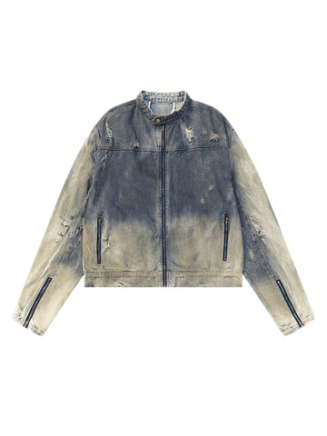 High Street Heavy Washed Denim Jacket