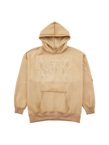 Stenciled Letters Washed Hoodie - 1998