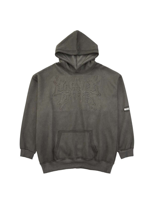 Stenciled Letters Washed Hoodie - 1998