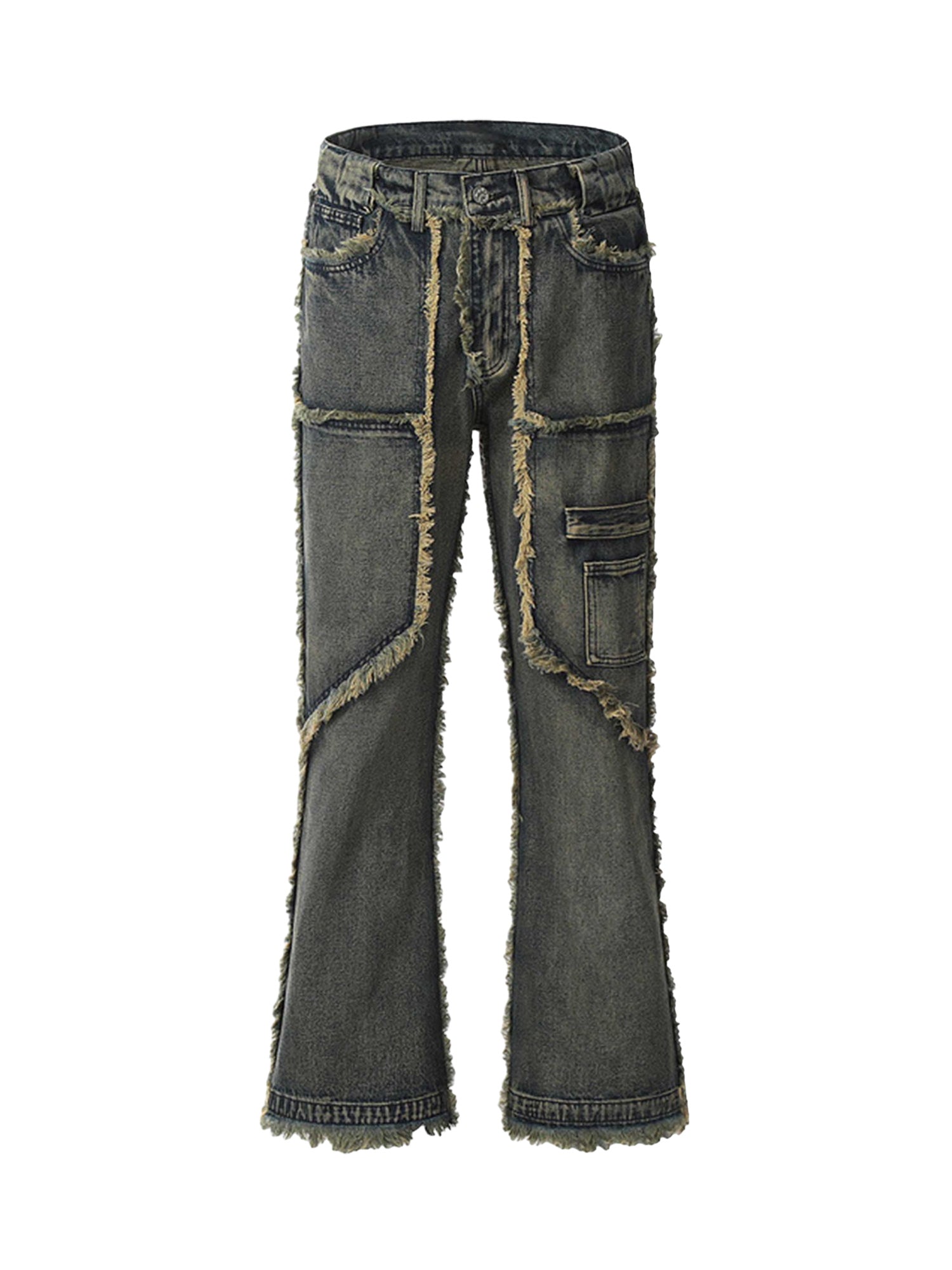 Old Raw Hem Straight Leg Micro Flare Jeans - 1960