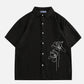 Flower Texture Short Sleeve Shirt