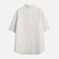 Diagonal Placket Tassels Short Sleeve Shirt