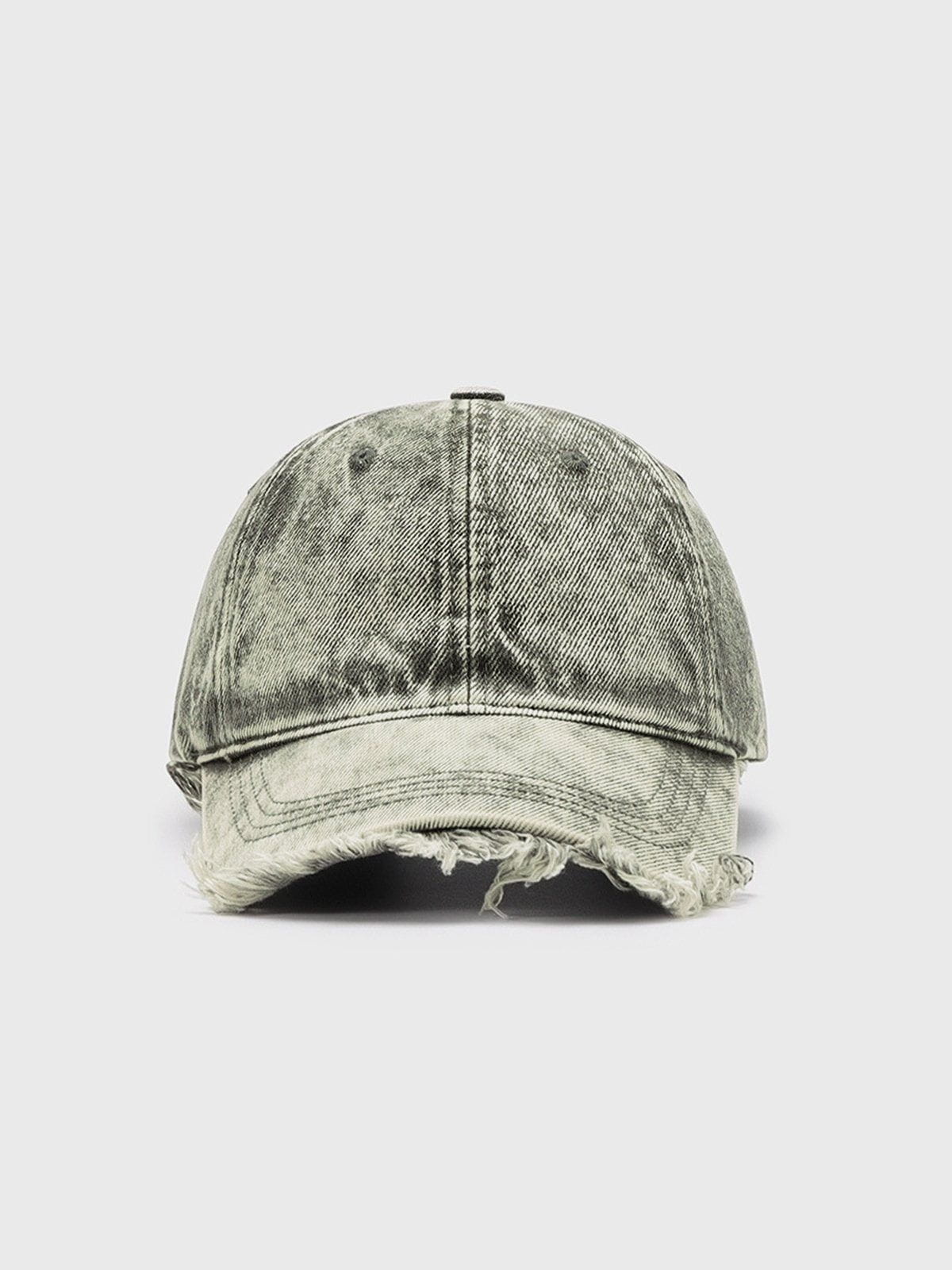 Fringe Washed Denim Cap