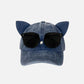 Sunglasses Cat Ear Washed Cap