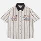 Embroidery Animal Short Sleeve Shirt