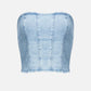 Slit Wrinkle Denim Skirt Set