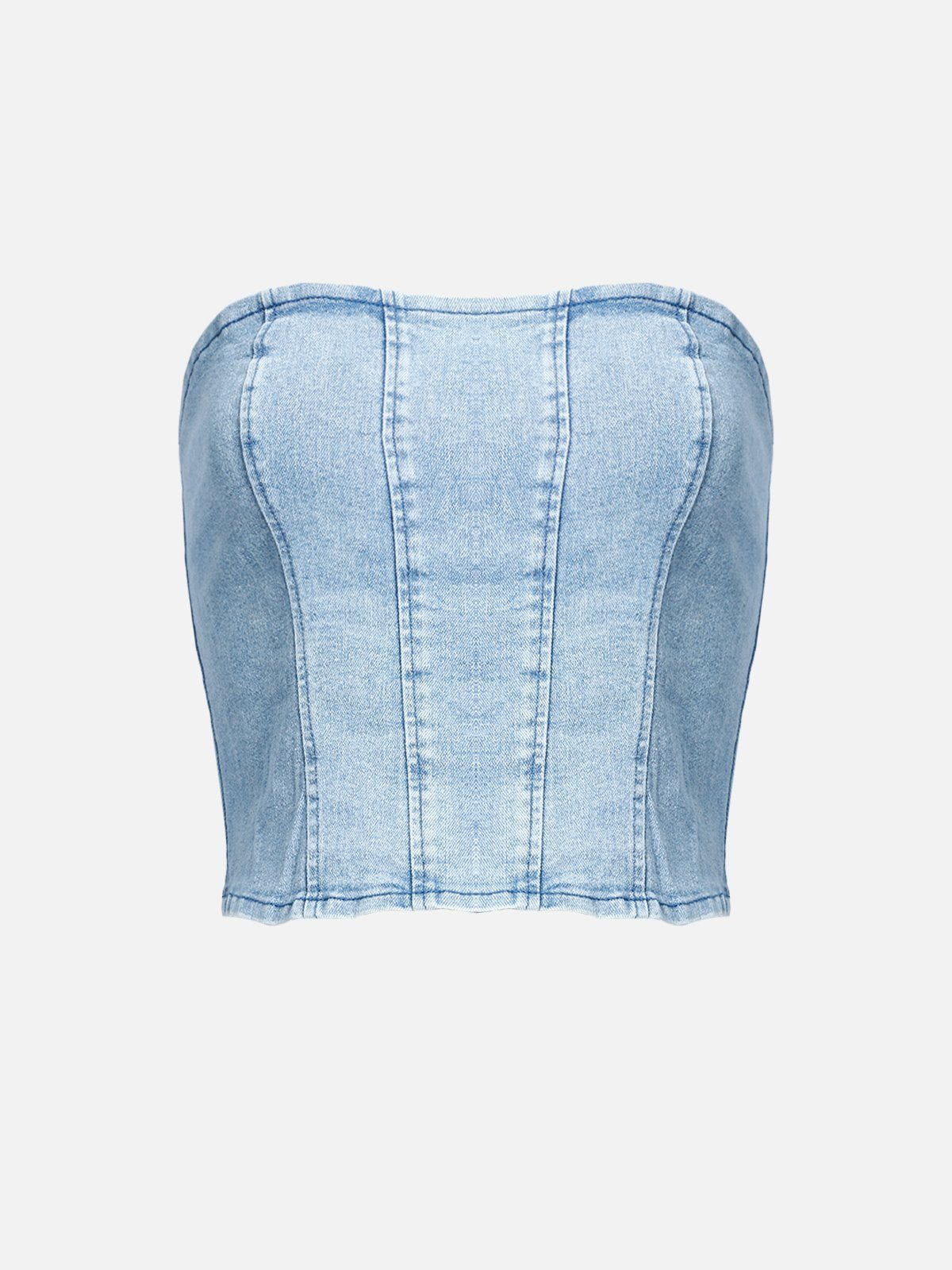 Slit Wrinkle Denim Skirt Set