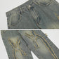 Washed Fringe Jeans
