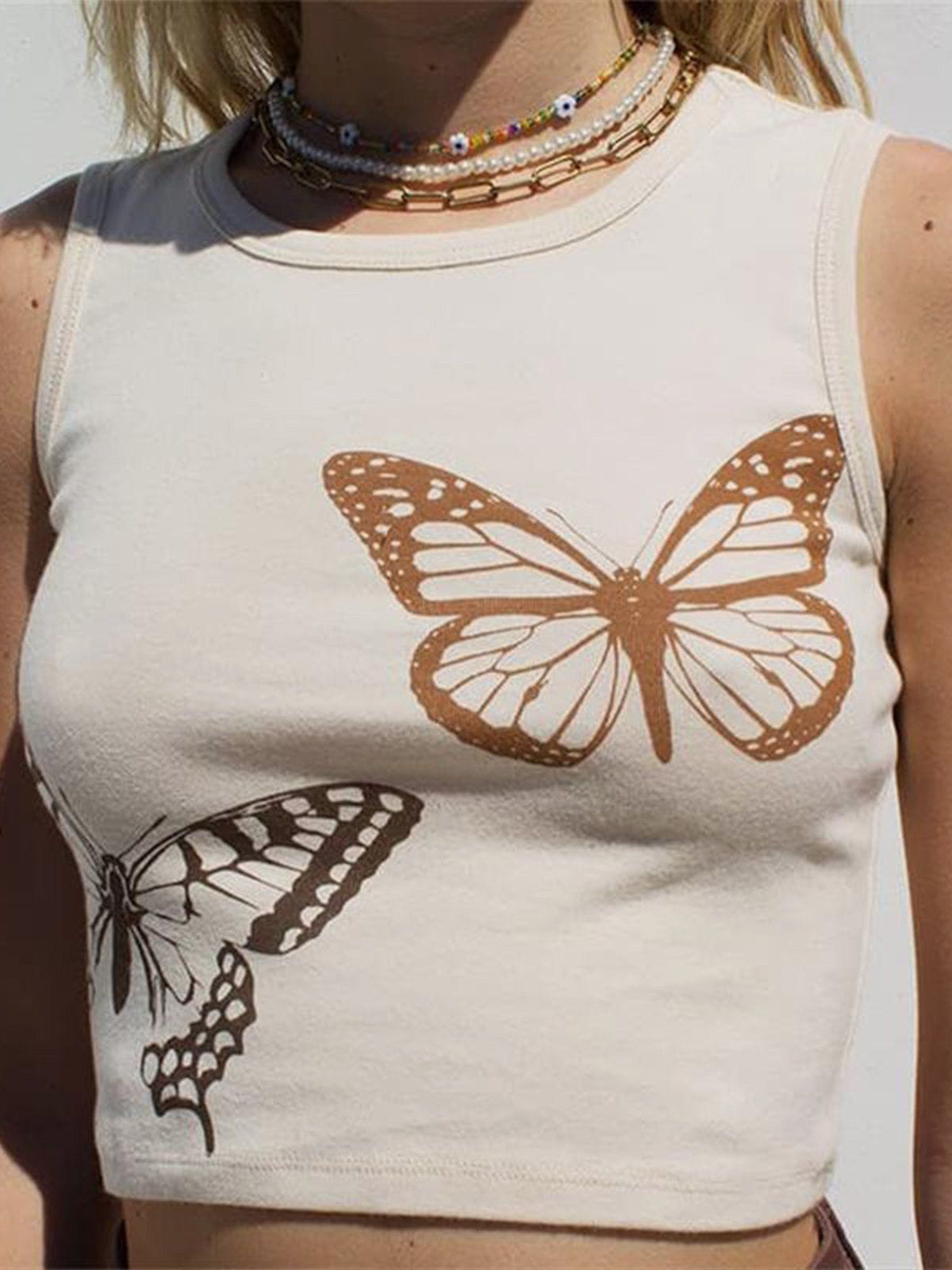 Butterfly Print Tank Top