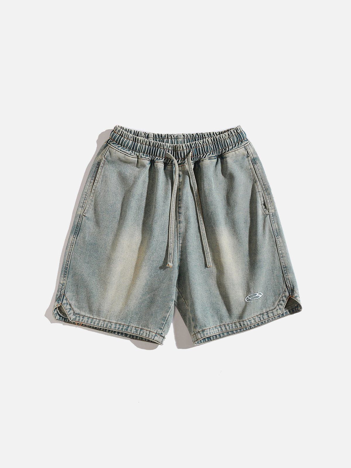 Washed Embroidery Jorts
