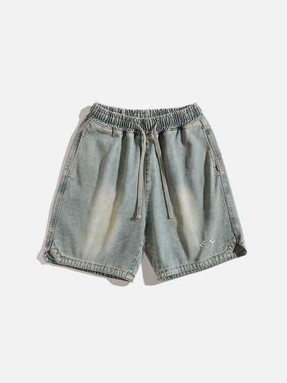 Washed Embroidery Jorts