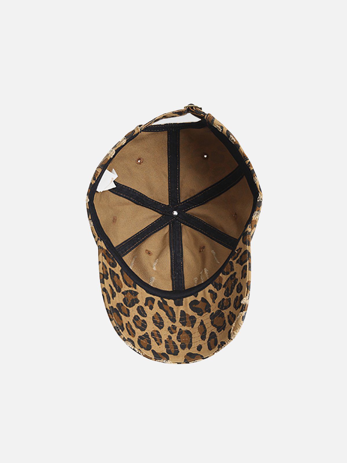 Leopard Print Fringe Washed Cap