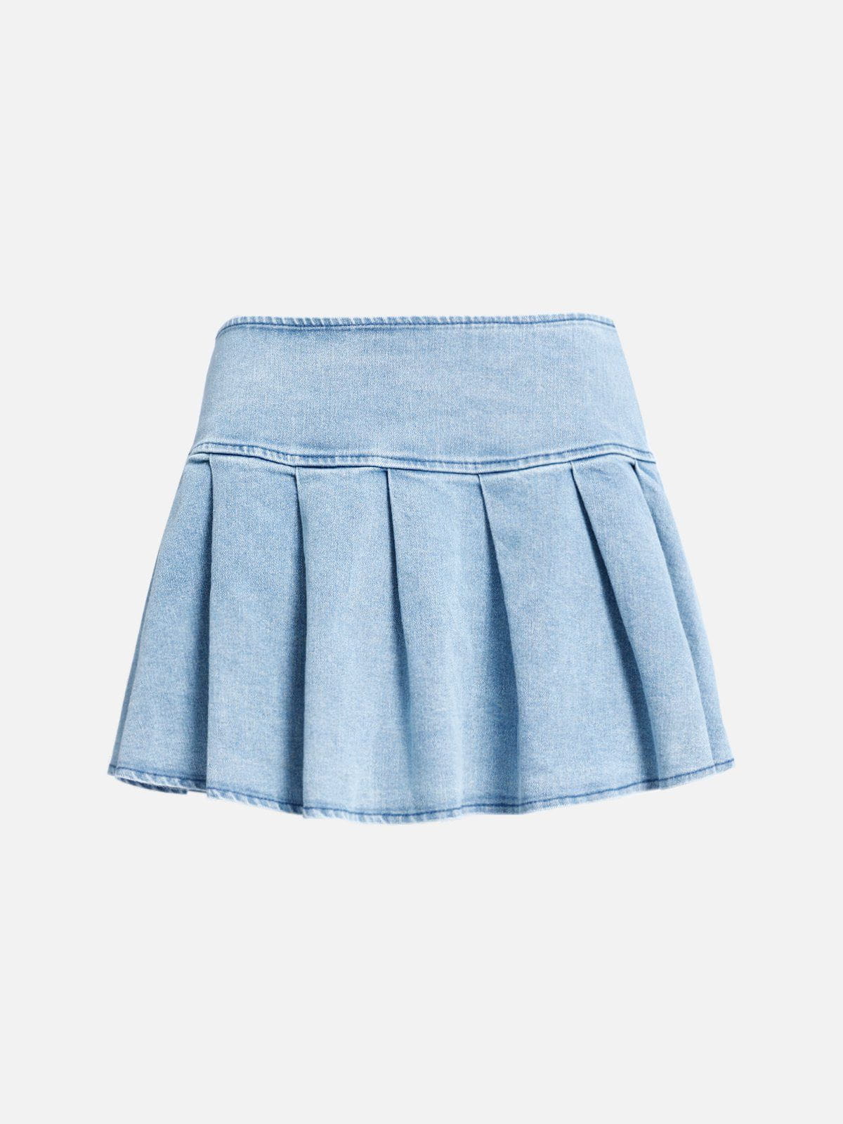 Slit Wrinkle Denim Skirt Set