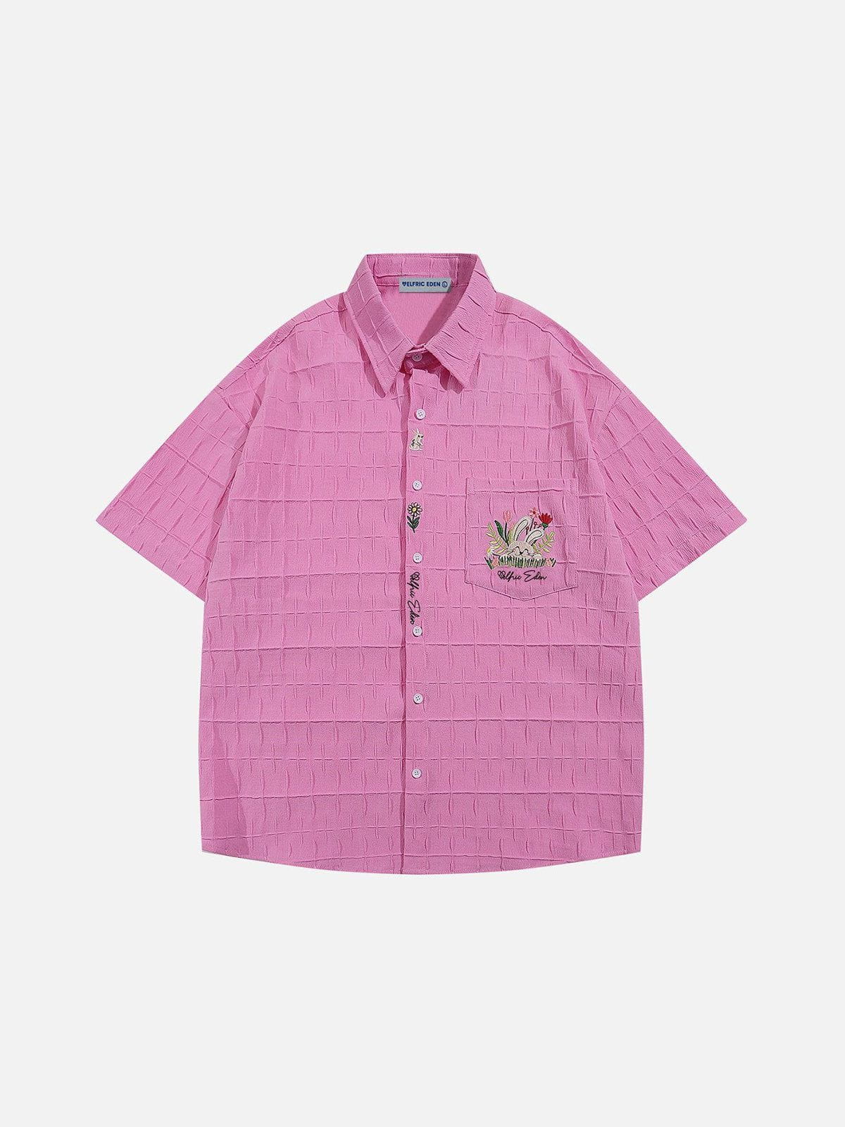 Embroidery Rabbit Short Sleeve Shirt