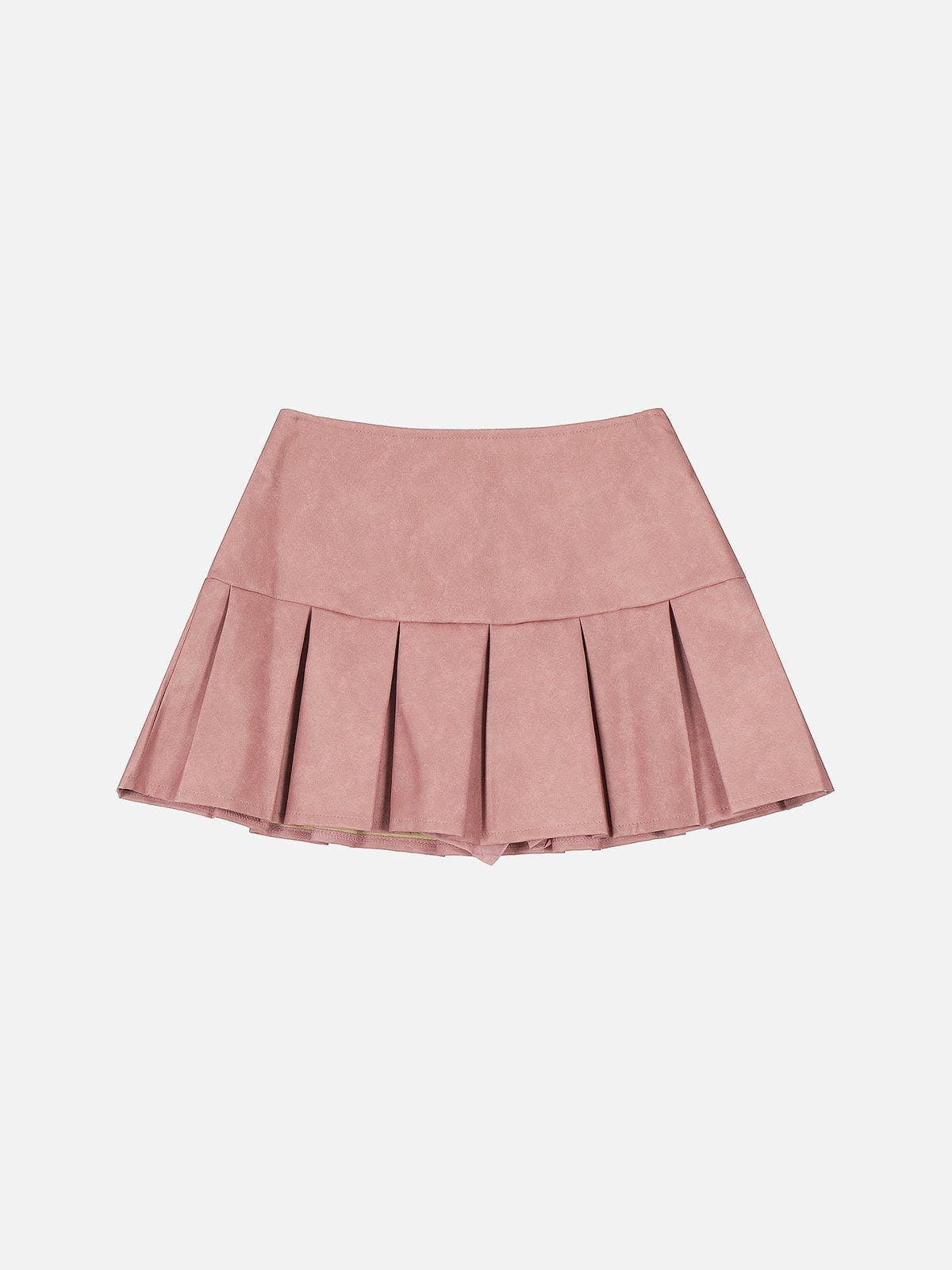 Embroidery Bow Faux Leather Skirt