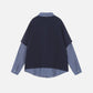 Double Layer Polo Long Sleeve Tee