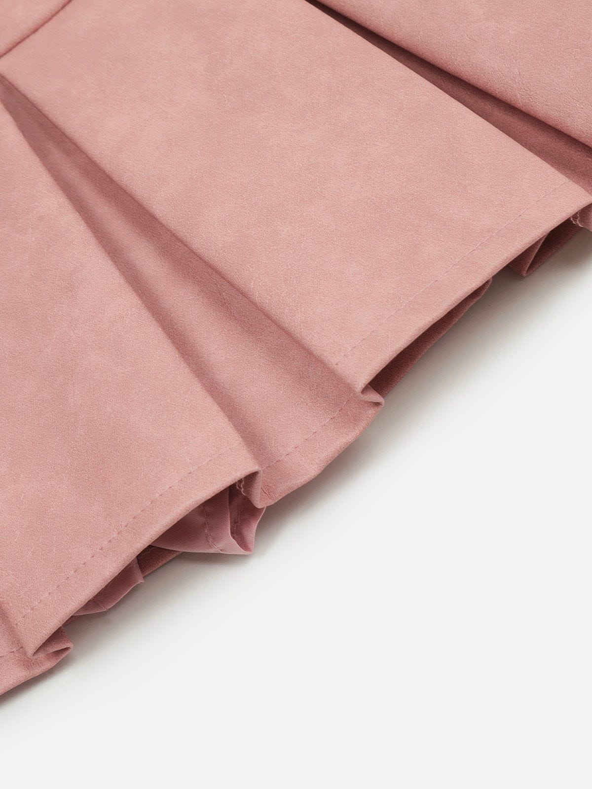 Embroidery Bow Faux Leather Skirt