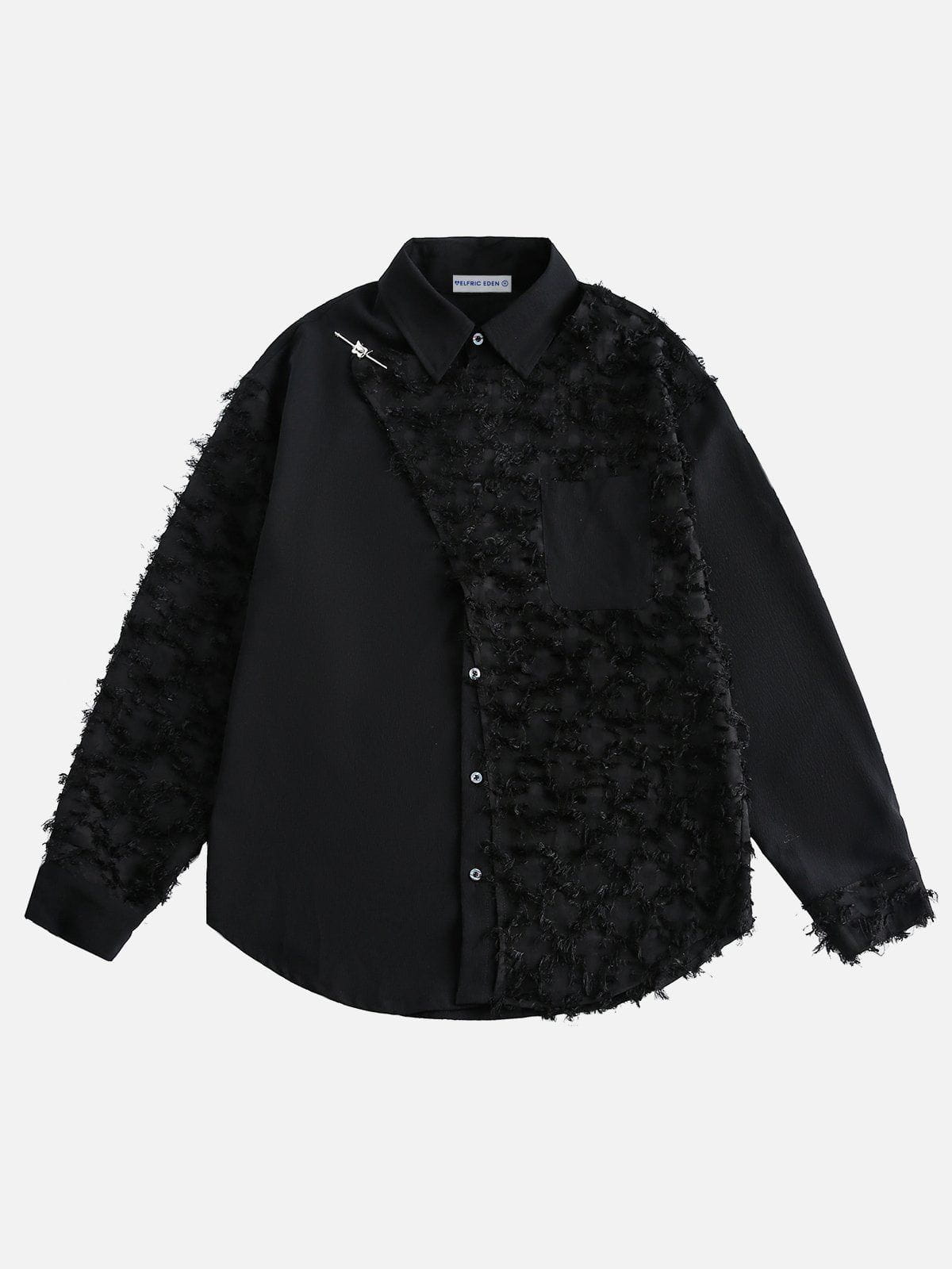 Irregular Tassel Long Sleeve Shirt