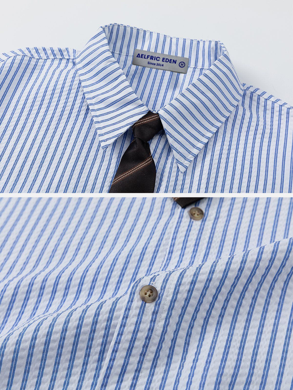 Vertical Stripes Short Sleeve Shirt