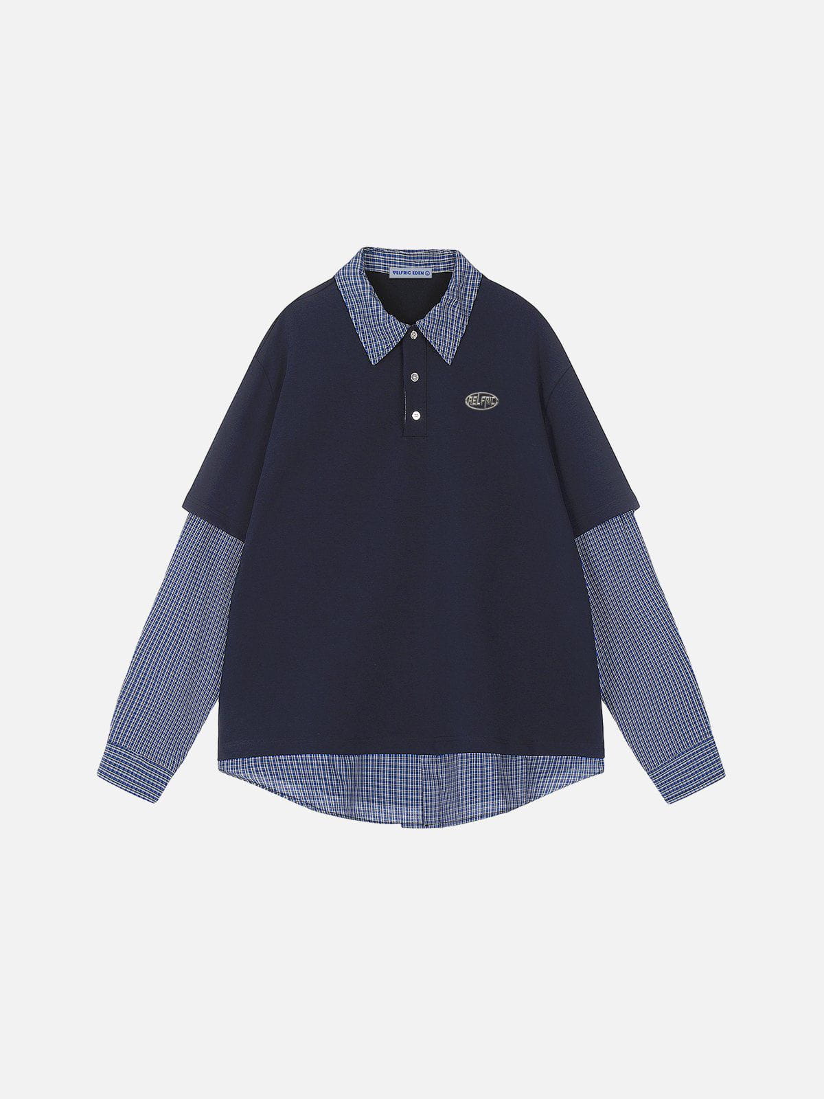 Double Layer Polo Long Sleeve Tee
