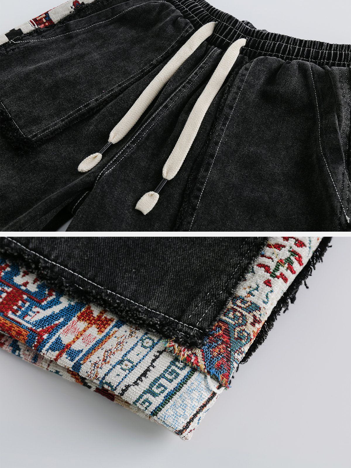 Tribe Culture Pattern Washed Jorts