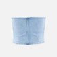 Slit Wrinkle Denim Skirt Set