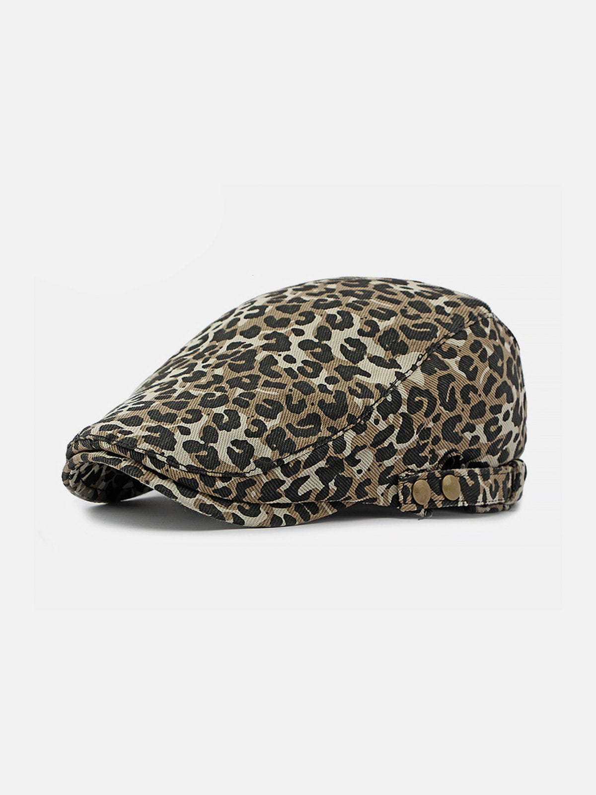Vintage Leopard Print Beret