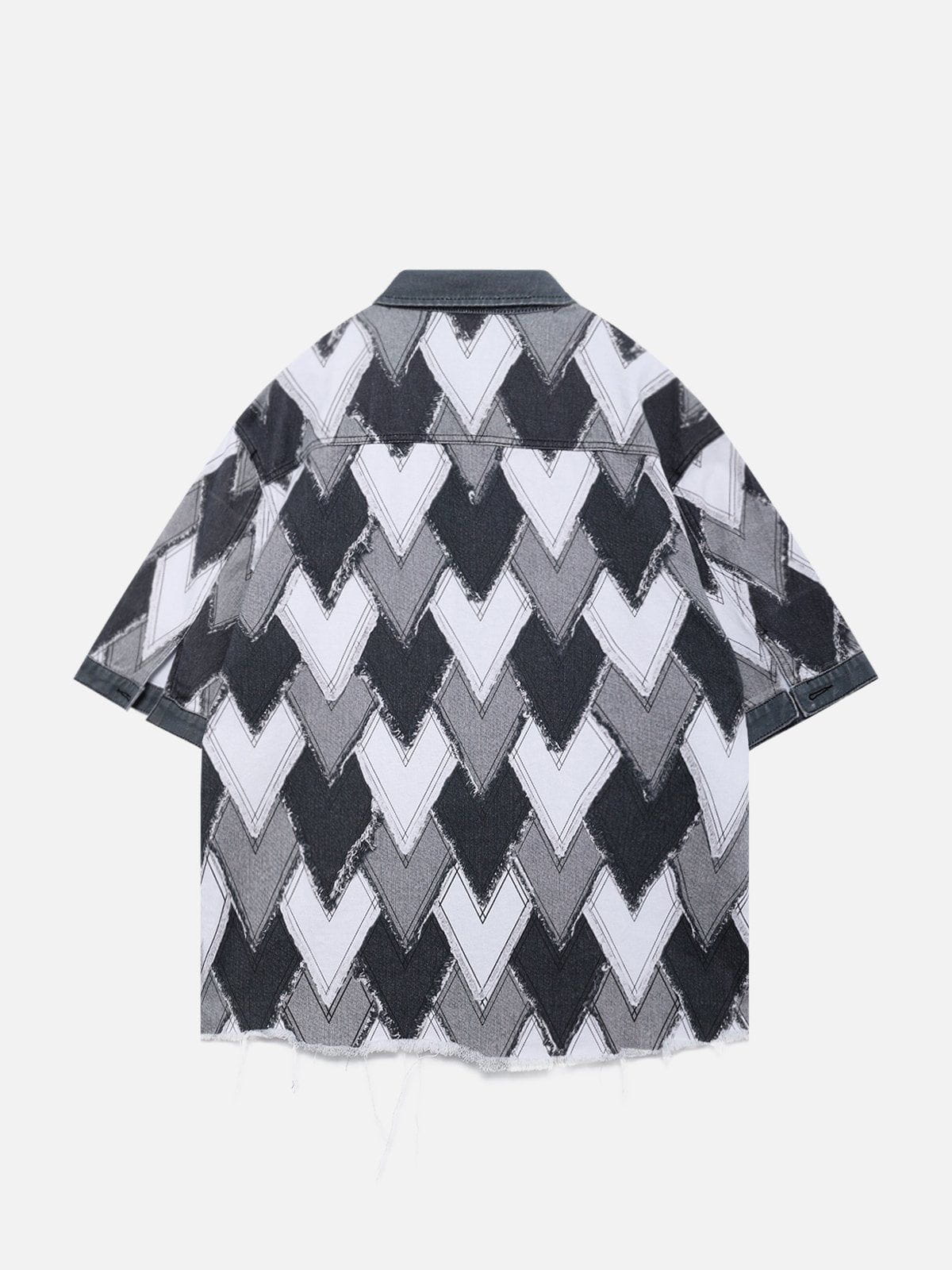 Heart Patchwork Short Sleeve Shirt
