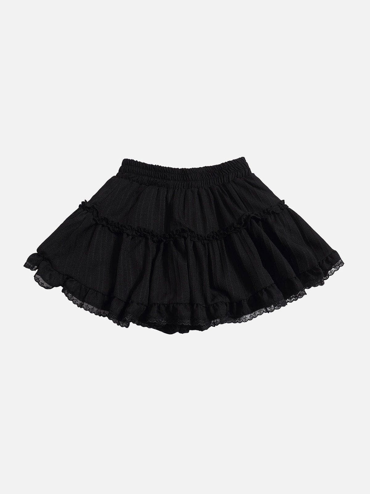 Lace Texture Wrinkle Skirt