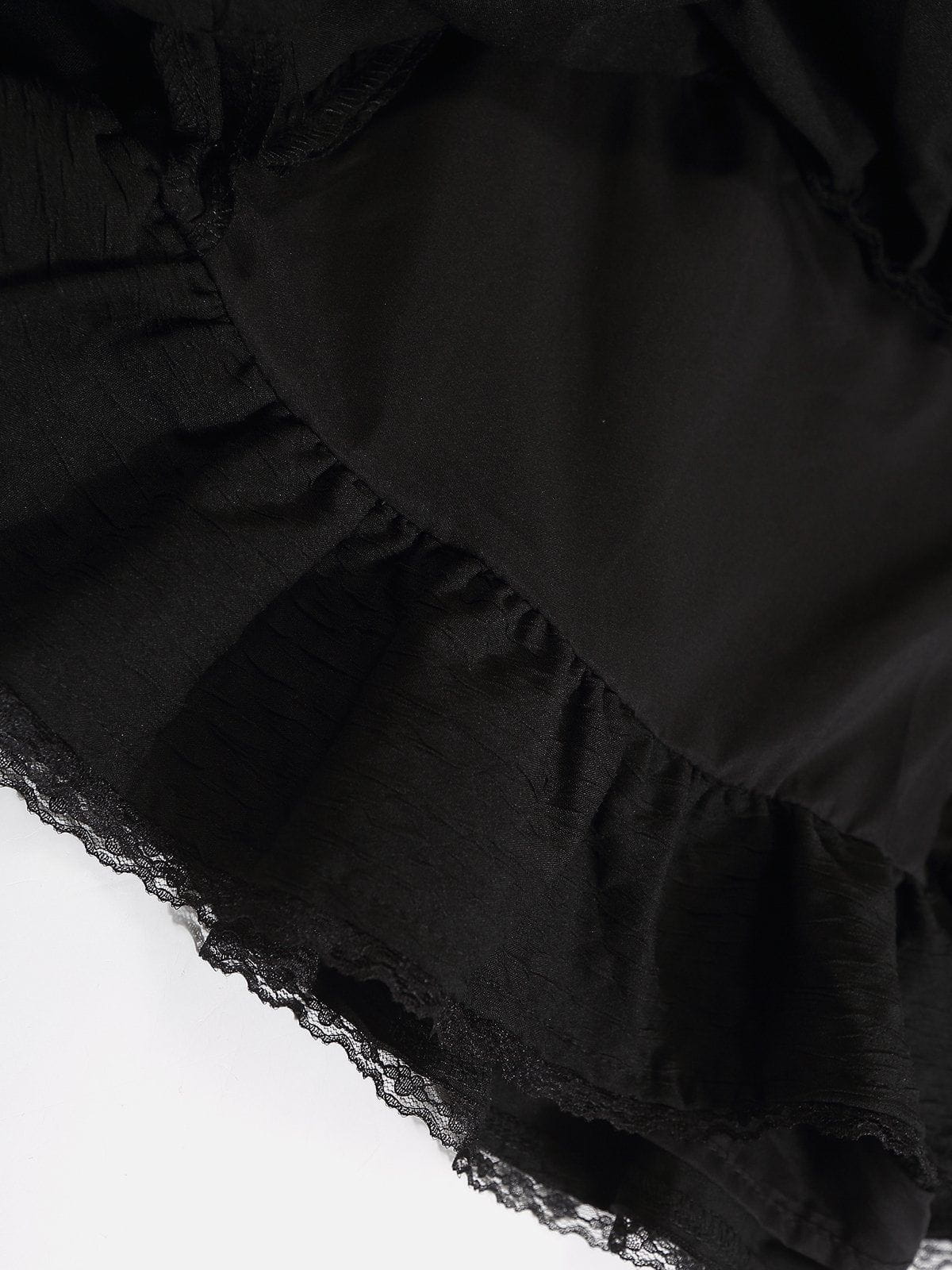 Lace Patchwork Wrinkle Skirt