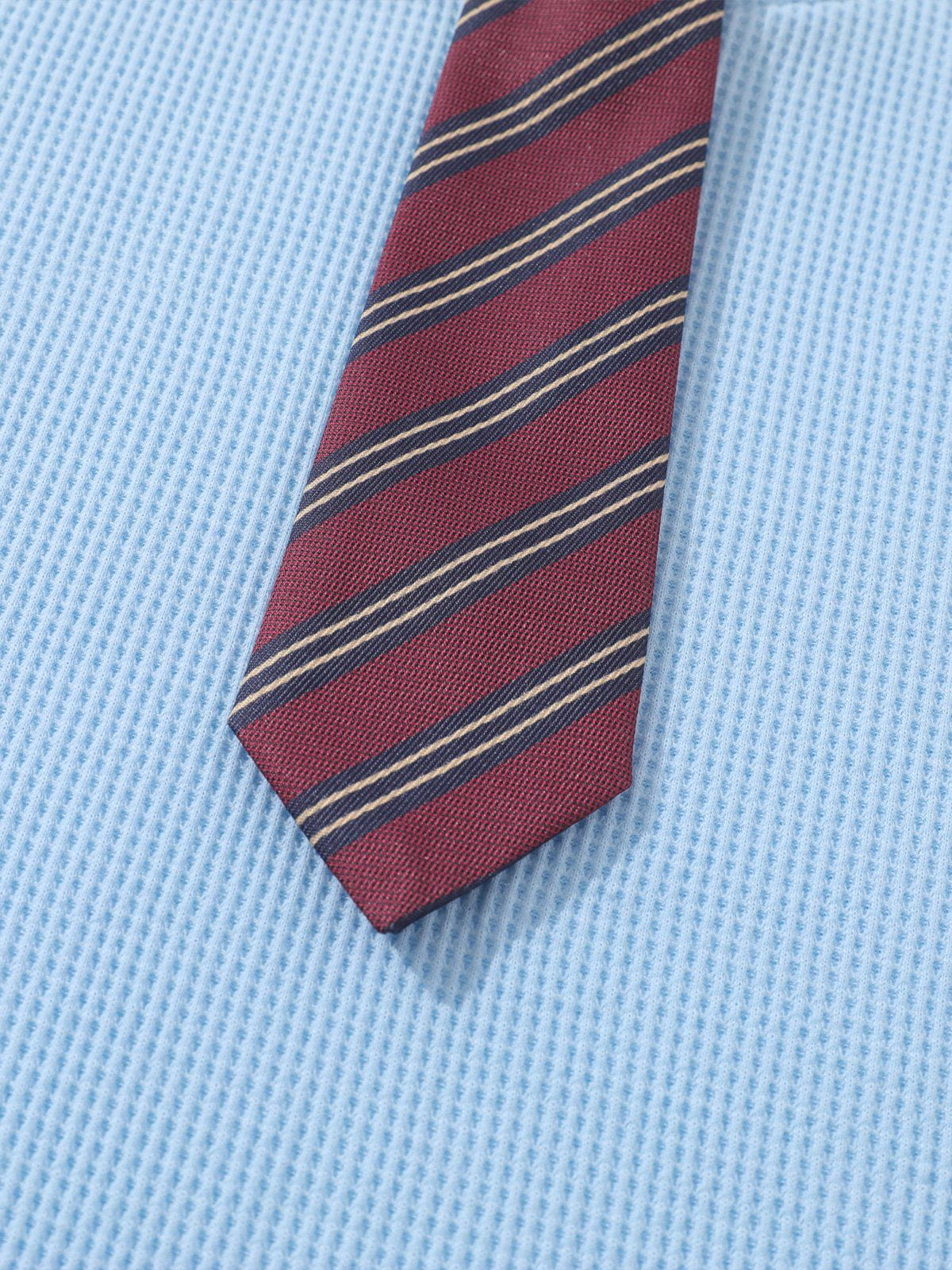 College Stripe Tie Polo Tee