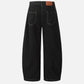 Line Embroidery Baggy Jeans