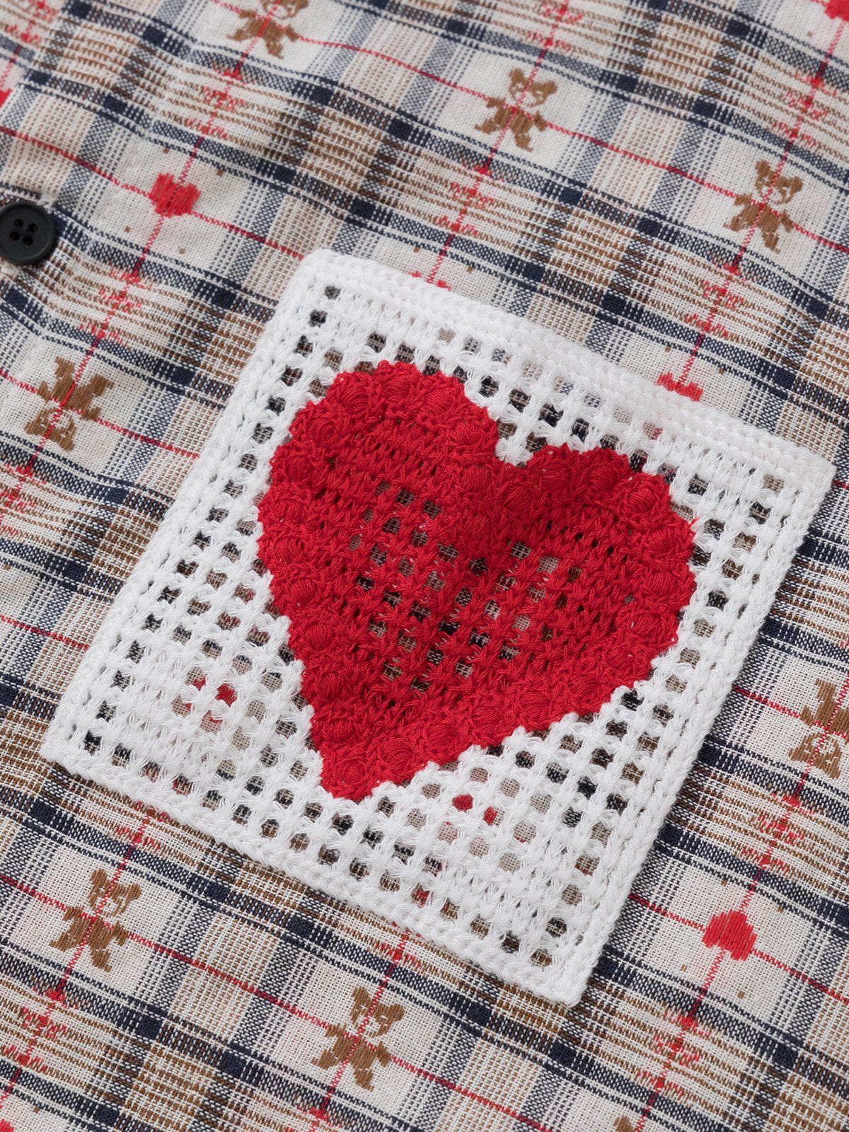Cut-Out Heart Short Sleeve Shirt