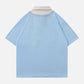 College Stripe Tie Polo Tee