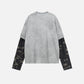 Camouflage Distressed Long Sleeve Tee