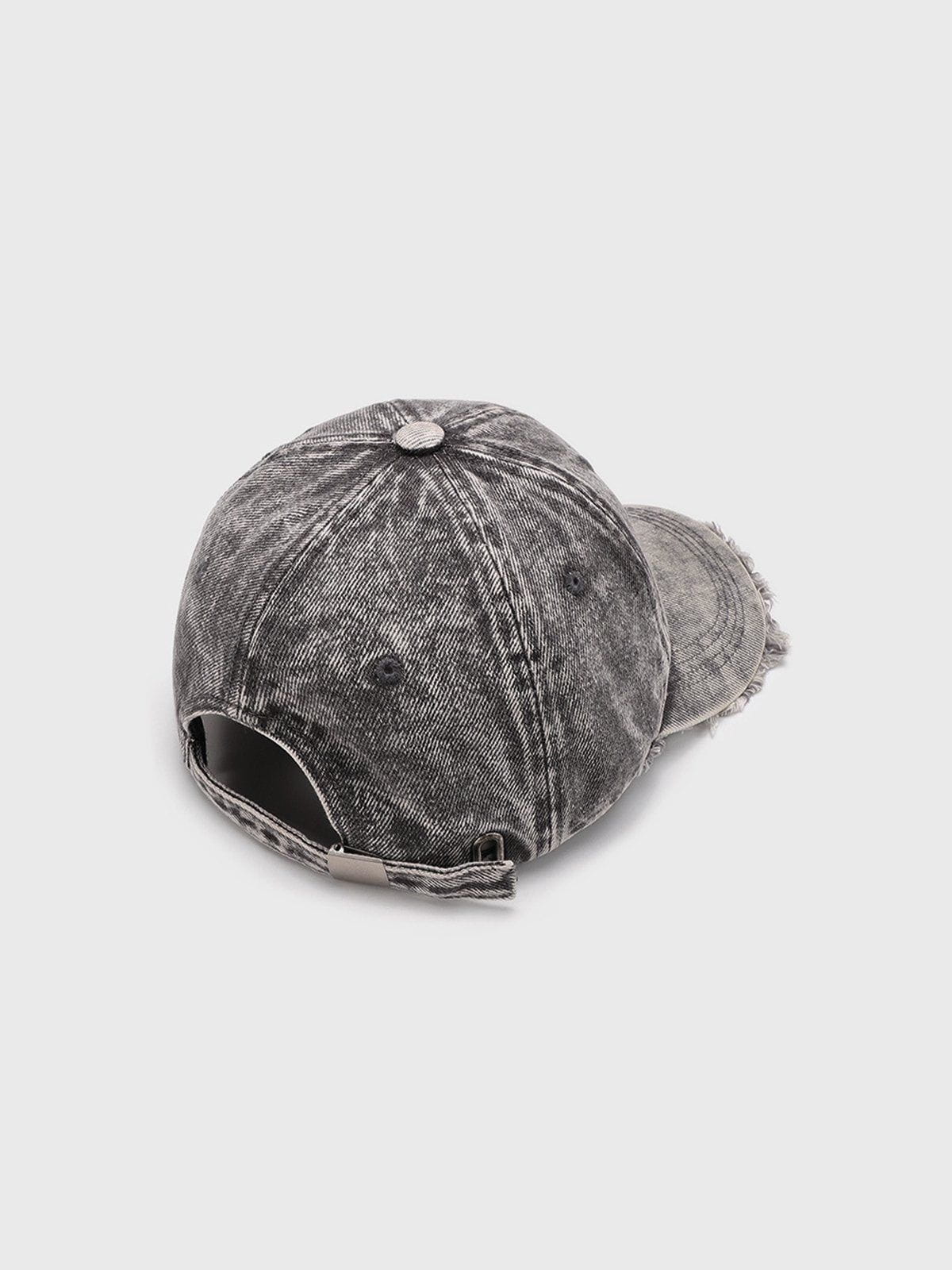 Fringe Washed Denim Cap