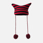 Striped Little Devil Cat Ear Hat