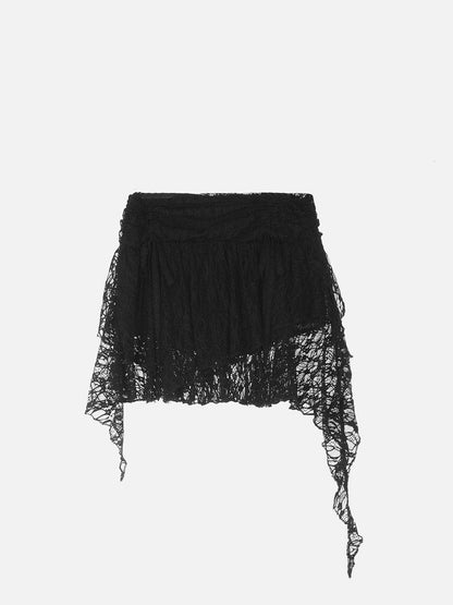 Irregular Lace Patchwork Skirt