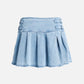 Slit Wrinkle Denim Skirt Set