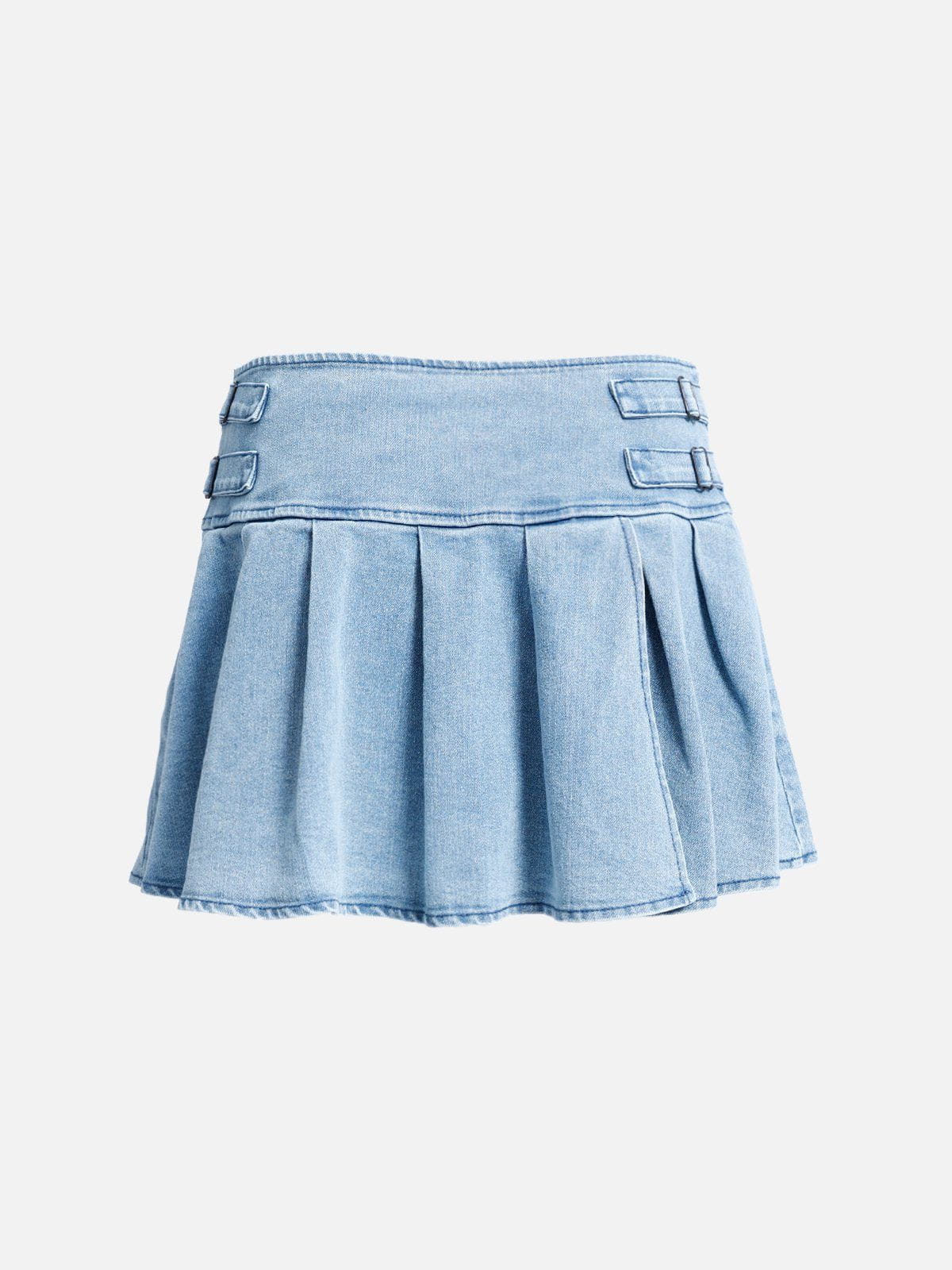 Slit Wrinkle Denim Skirt Set